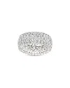 Sterling Forever Silver Cz Yvonne Stacking Ring In Metallic