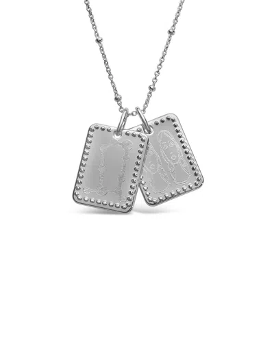 Sterling Forever Silver Gemini Zodiac Tag Necklace