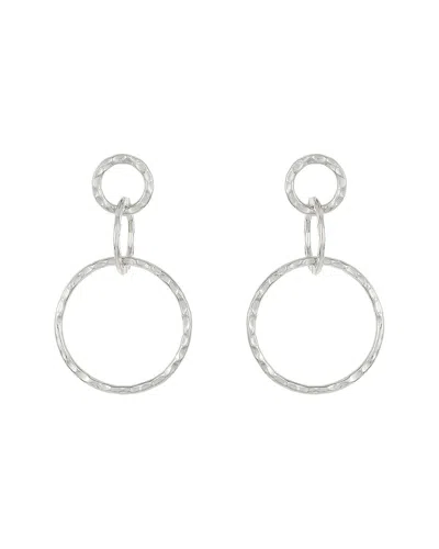 Sterling Forever Silver Hammered Drop Earrings