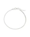 Sterling Forever Sterling Silver Herringbone Chain Bracelet In Metallic
