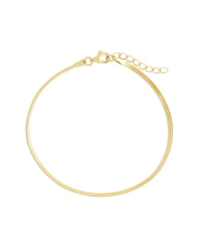 Sterling Forever Silver Herringbone Chain Bracelet