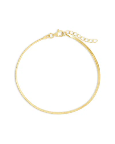 Sterling Forever Silver Herringbone Chain Bracelet