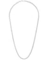 Sterling Forever Rhodium Plated Herringbone Chain Necklace In Black
