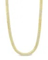 Sterling Forever Silver Herringbone Chain Necklace