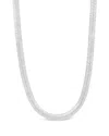 Sterling Forever Silver Herringbone Chain Necklace In Metallic