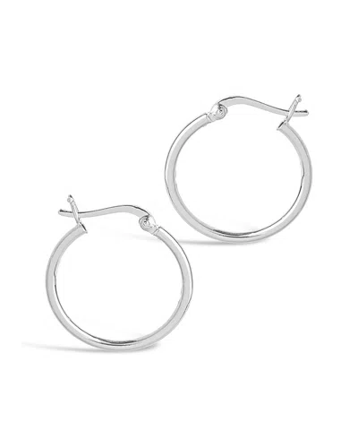 Sterling Forever Silver Hoops In Metallic