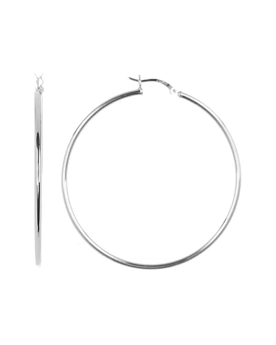 Sterling Forever Silver Hoops In Metallic