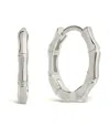 Sterling Forever Silver Infinity Bamboo Hoops