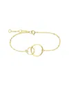 Sterling Forever Silver Interlocking Circle Bracelet In Gold