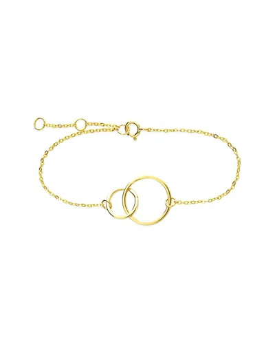 Sterling Forever Silver Interlocking Circle Bracelet In Gold