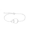 Sterling Forever Silver Interlocking Circle Bracelet In Metallic