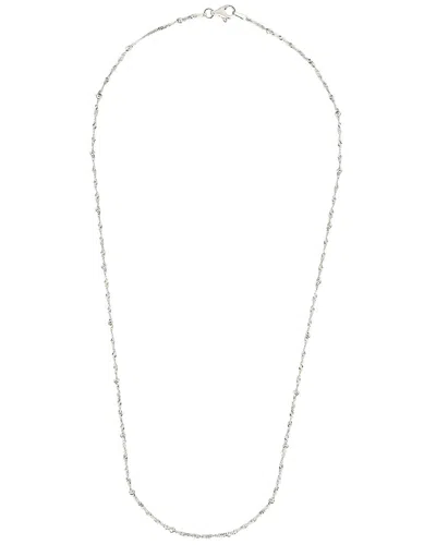Sterling Forever Silver Janina Twisted Beaded Chain Necklace In Metallic