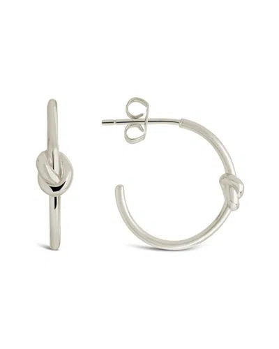 Sterling Forever Silver Love Knot Hoops