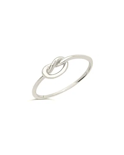 Sterling Forever Silver Love Knot Ring In Metallic