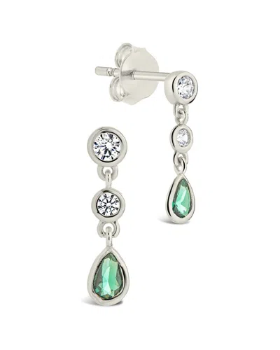 Sterling Forever Silver Mae Drop Studs In Metallic