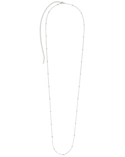 Sterling Forever Silver Magdalene Beaded Link Body Chain In Metallic
