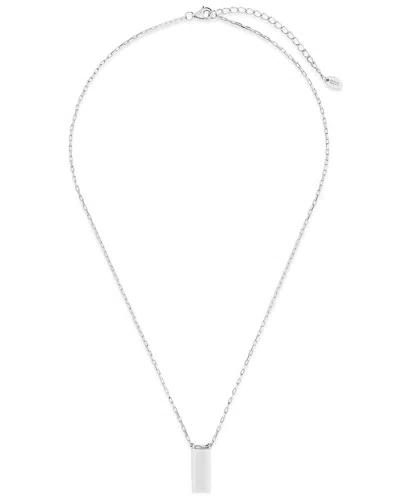 Sterling Forever Silver Mini Tag Necklace