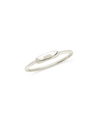 Sterling Forever Sterling Silver Minimal Bar Signet Ring