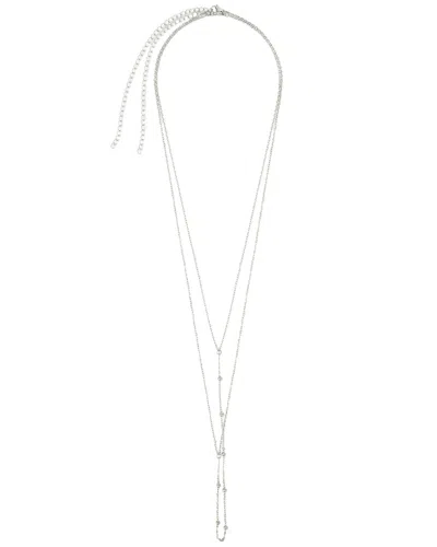 Sterling Forever Silver Myrna Beaded Layered Body Chain In Metallic
