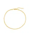 Sterling Forever Sterling Silver Dainty Paperclip Chain Bracelet In Gold