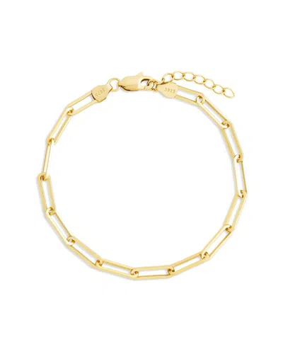 Sterling Forever Silver Paperclip Chain Bracelet