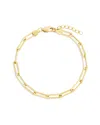 Sterling Forever Sterling Silver Bold Paperclip Chain Bracelet In Gold