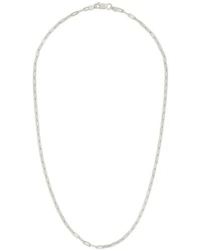 Sterling Forever Silver Paperclip Chain Necklace