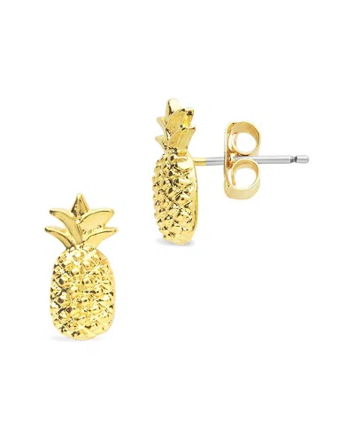 Sterling Forever Silver Pineapple Stud Earrings