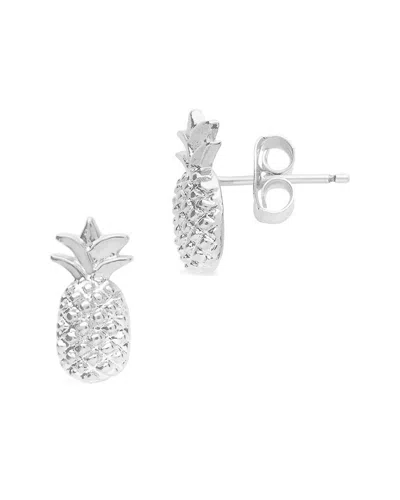 Sterling Forever Silver Pineapple Stud Earrings