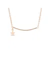 Sterling Forever Silver Polished Bar & Star Drop Necklace In Gold