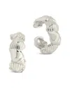 Sterling Forever Silver Set Of 2 Cali Shell Ear Cuffs