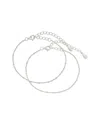 Sterling Forever Chloe Set Of 2 Station Bracelets