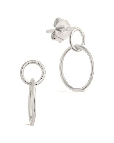 STERLING FOREVER STERLING FOREVER SILVER SIMPLE INTERLOCKING CIRCLE DANGLE EARRINGS