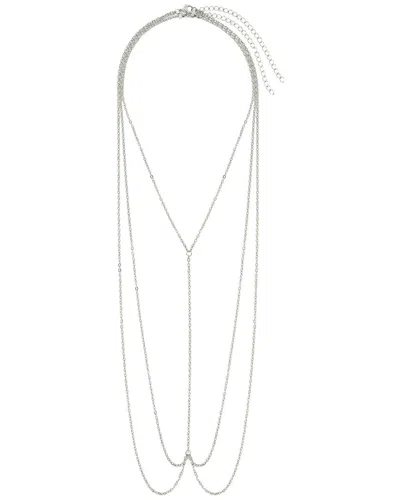 Sterling Forever Silver Sloan Layered Body Chain In Blue