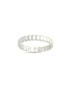 Sterling Forever Silver Stacey Textured Band Ring In Metallic