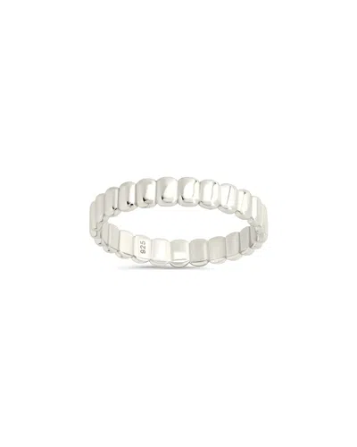 Sterling Forever Silver Stacey Textured Band Ring