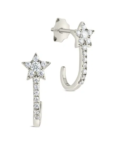 STERLING FOREVER STERLING FOREVER SILVER STAR JACKET EARRINGS