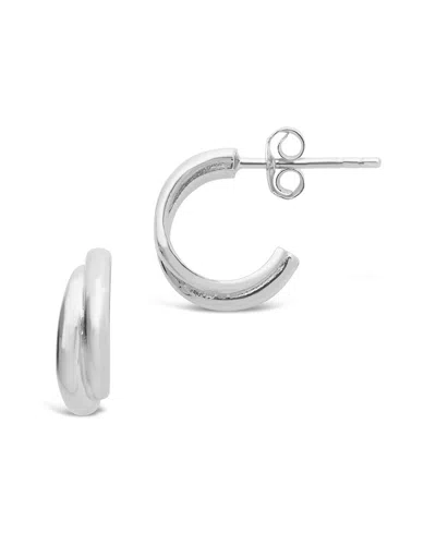 Sterling Forever Silver Twist Hoops