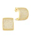 Sterling Forever Simone Cubic Zirconia Stud Earrings In Gold