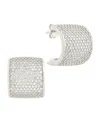 Sterling Forever Simone Cubic Zirconia Stud Earrings In Silver
