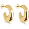 Sterling Forever Simone Tube Hoop Earrings In Gold