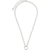 Sterling Forever Simple Link Pendant Chain Necklace In Silver