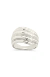 Sterling Forever Skylar Layered Statement Ring In Silver