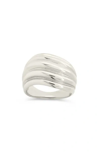 Sterling Forever Skylar Layered Statement Ring In Silver