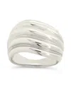 Sterling Forever Skylar Layered Statement Ring In Silver