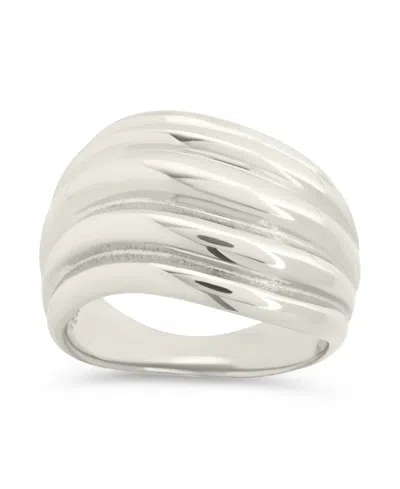 Sterling Forever Skylar Layered Statement Ring In Silver