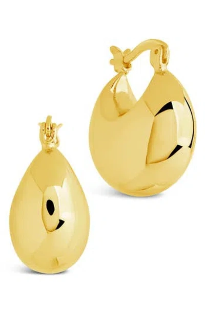 Sterling Forever Skyler Chunky Tube Hoop Earrings In Gold