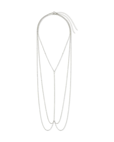 Sterling Forever Sloan Layered Body Chain In Metallic
