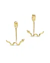 Sterling Forever 14k Plated Snake Ear Jackets In Gold