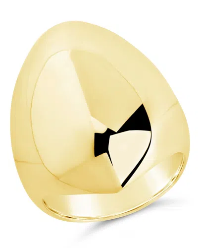 Sterling Forever Solara Polished Dome Statement Ring In Gold
